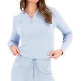 Black Bananas - Rib Hoodie - Blauw - 75% Katoen 25% Polyester