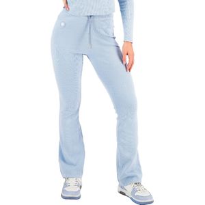 Black Bananas - Rib Flare Pants - Blauw - Dames