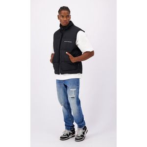 Black bananas block bodywarmer in de kleur zwart.