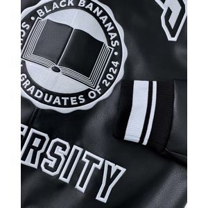 Leren Jassen - BLCK BNNS University Jacket - Knoopsluiting - 80% PU-leer - 20% Polyamide