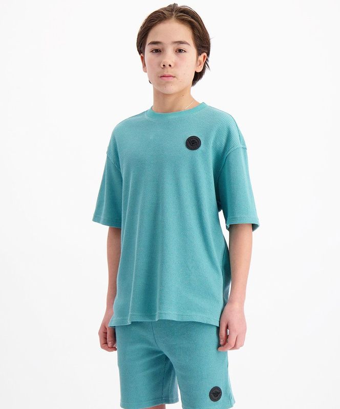 T-shirt - Zwaargewicht - Wafelweefsel - Ademend - Ronde Hals - Relaxte Pasvorm