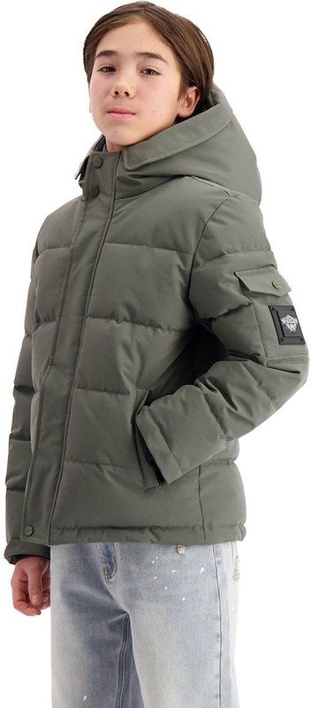 KIDS PLATE JACKET - Geïsoleerde Jas - 100% Polyester - Normale Pasvorm - Hoge Kraag met Capuchon
