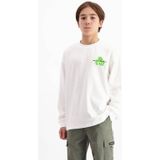 KIDS ACTION FIGURE - T-shirt - Oversized - Ronde Hals - BLCK BNNS-logo - Blauwe Afbeelding