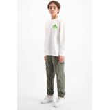 KIDS ACTION FIGURE - T-shirt - Oversized - Ronde Hals - BLCK BNNS-logo - Blauwe Afbeelding