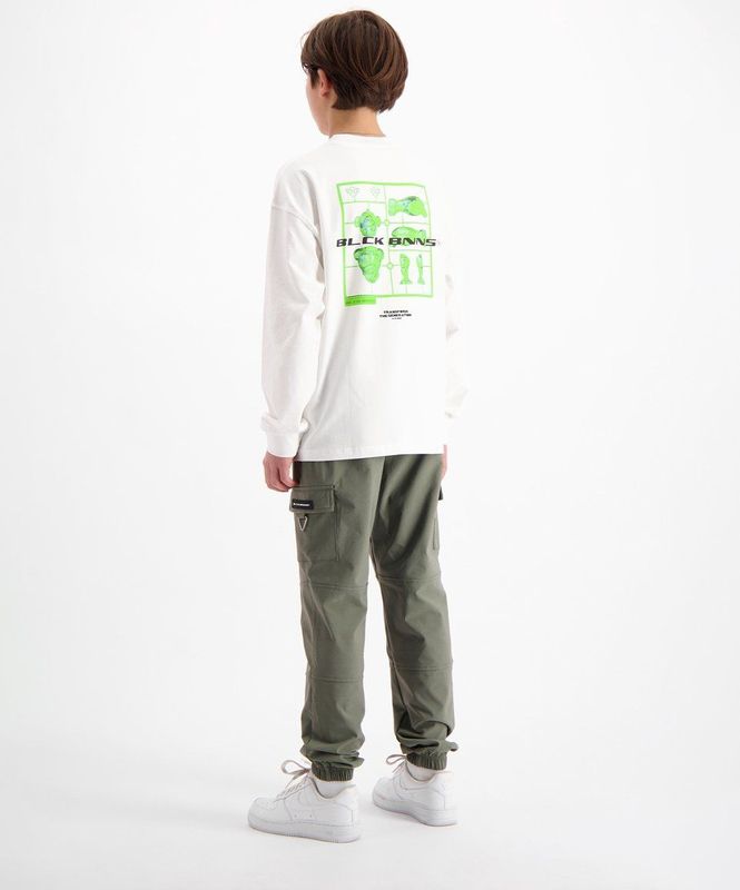 KIDS ACTION FIGURE - T-shirt - Oversized - Ronde Hals - BLCK BNNS-logo - Blauwe Afbeelding