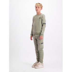 Sweater - KIDS PLATE - Geborduurd Konvooi - Normale Pasvorm - Ronde Hals