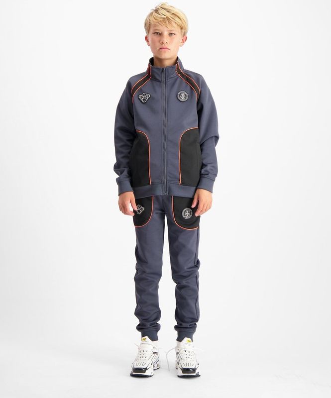 KIDS - Tear Trackpants - Broek - 100% Polyester - Normale Pasvorm - Tweekleurig Paneelontwerp