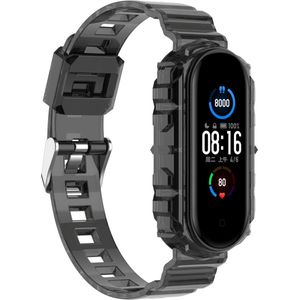 Xiaomi Mi Band 5 clear TPU bandje (transparant-zwart)