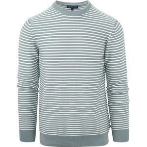 Suitable Respect Trui Otto Groen Streep - Maat XL - Heren - Sweater