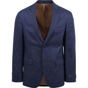 Suitable Blazer Linnen Royal Blauw - Maat 46 - Heren blazer