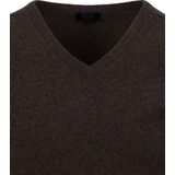 William Lockie V-Hals Lamswol Driftwood - Heren - Pullovers