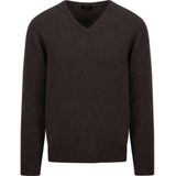 William Lockie V-Hals Lamswol Driftwood - Heren - Pullovers