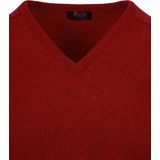William Lockie Pullover Lamswol V Poppy - Heren - Pullovers