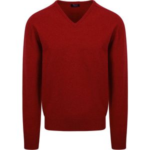 William Lockie - V - Pullover - Bordeaux - 100% Lamswol