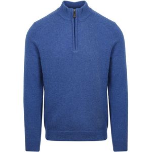 Suitable Half Zip Trui Lamswol Donkerblauw (navy) - Schipperstrui - Schipperstrui met rits - Volwassen mannen