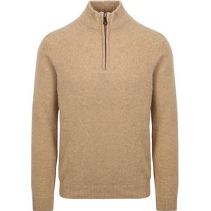 Suitable - Schipperstrui - Beige - Half Zip Trui - Wol - Heren