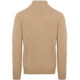 Suitable - Schipperstrui - Beige - Half Zip Trui - Wol - Heren