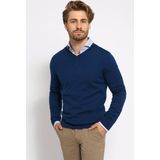 Suitable - Merino Pullover - Donkerblauw - V-Hals - Heren