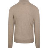 Suitable - Schipperstrui - Beige - Half Zip - Heren - Merinowol