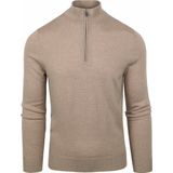 Suitable - Schipperstrui - Beige - Half Zip - Heren - Merinowol