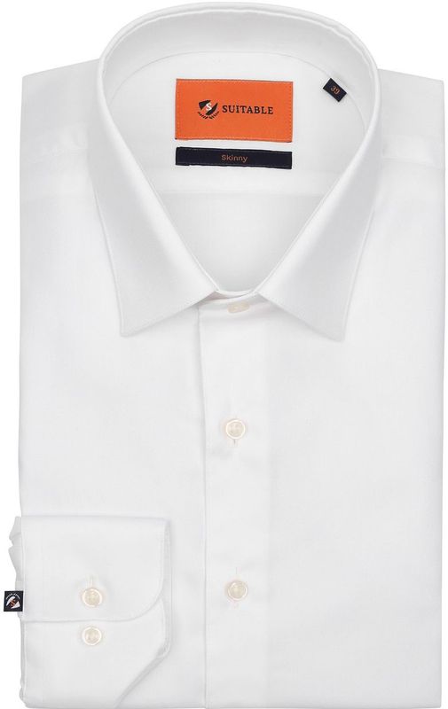 Suitable - Overhemd - Wit - Skinny-Fit - Formeel