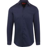 Suitable - Overhemd - Donkerblauw - Skinny-Fit - Formeel