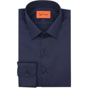 Suitable - Overhemd - Donkerblauw - Skinny-Fit - Formeel