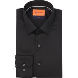 Suitable - Overhemd - Zwart - Skinny-Fit - Formeel