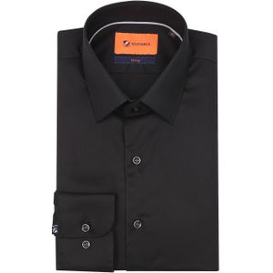Suitable - Overhemd - Zwart - Skinny-Fit - Formeel