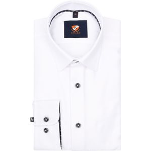 Suitable Overhemd Pique Wit 267-1 - Maat 39 - Heren - Casual Shirt