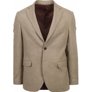 Suitable Tweed Colbert Beige - Maat 48 - Heren blazer