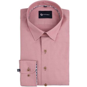Suitable Overhemd Oud Roze - Maat 40 - Heren - Casual Shirt