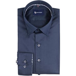 Suitable - Overhemd - Donkerblauw - Slim-Fit - Casual Shirt