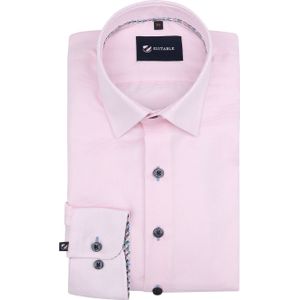Suitable - Overhemd Oxford - Roze - Heren - Slim-Fit
