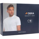 Suitable Obra T-Shirt Wit 6-Pack - Katoen - Korte Mouw