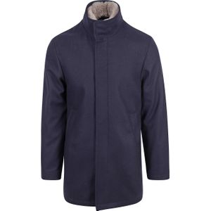 Suitable - Coat - Donkerblauw - Wol Blend - Heren