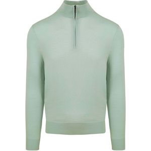 Suitable - Merino Half Zip Trui - Groen - Heren - Schipperstrui