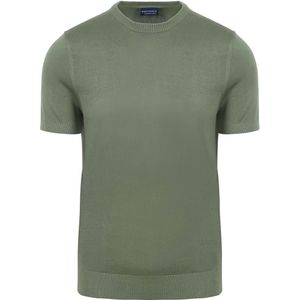 Suitable Knitted T-shirt Groen - Heren - Casual T-shirts
