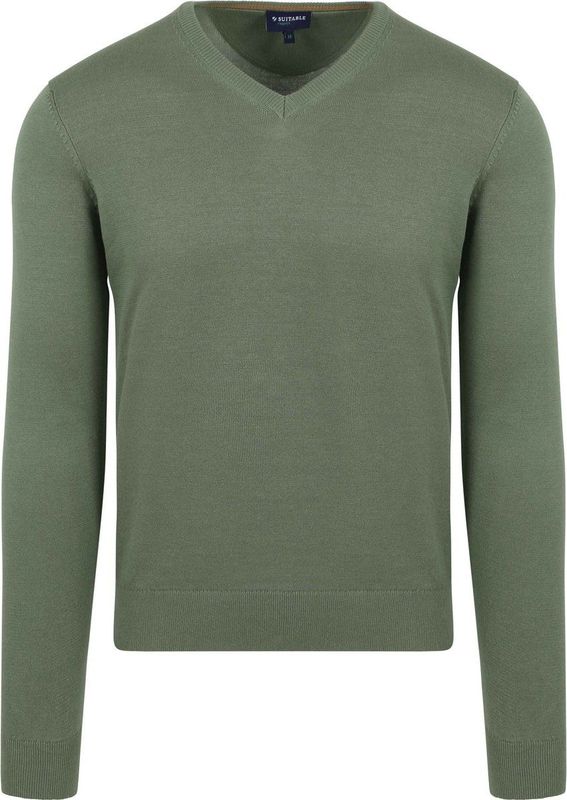 Suitable Respect Vinir Pullover Mid Groen - Heren - Pullovers