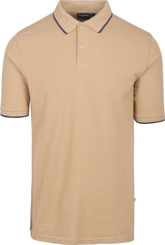 Suitable Respect Polo Tip Ferry Beige - Heren