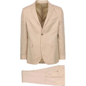 Suitable Linnen Suit Ecru - Maat 46 - Heren - Kostuum