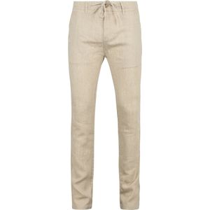 Suitable Chino Linnen Beige - Heren