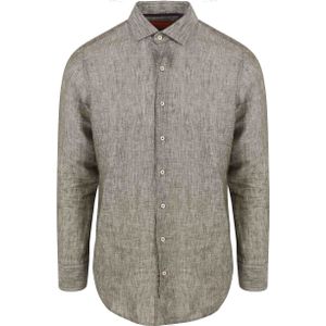 Suitable - Overhemd - Groen - 100% Linnen