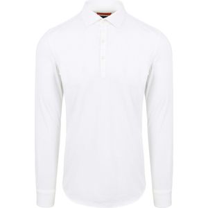 Suitable - Camicia - Poloshirt - Wit - Longsleeve polo - Heren