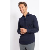 Suitable - Camicia - Poloshirt - Donkerblauw - Longsleeve Polo - Heren met Lange Mouwen