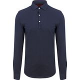 Suitable - Camicia - Poloshirt - Donkerblauw - Longsleeve Polo - Heren met Lange Mouwen