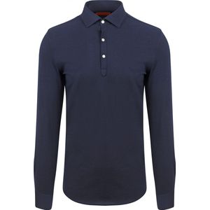 Suitable - Camicia - Poloshirt - Donkerblauw - Longsleeve Polo - Heren met Lange Mouwen