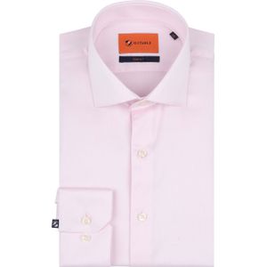 Suitable - Overhemd - Roze - Extra Lange Mouwen - Slim-fit - Katoen
