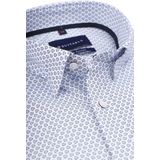 Suitable Overhemd Construct Print Wit - Maat 39 - Heren - Overhemden Formeel