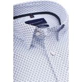 Suitable Overhemd Construct Print Wit - Maat 39 - Heren - Overhemden Formeel